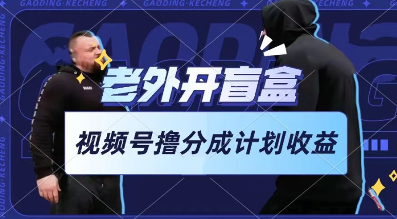 老外开盲盒视频，撸视频号分成计划收益，每天只需一小时，新手小白轻松上手-他山创业网