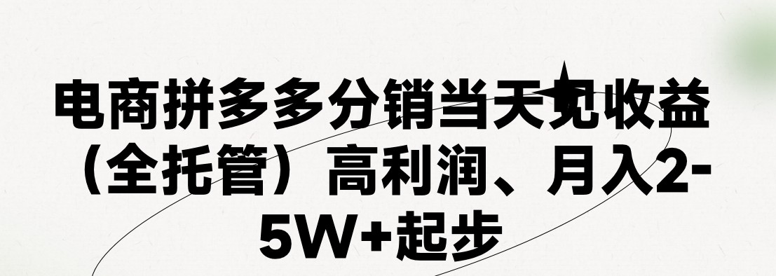 （11091期）最新拼多多模式日入4K+两天销量过百单，无学费、 老运营代操作、小白福…-他山创业网