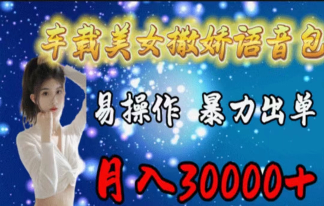 （11249期）车载美女撒娇语音包，执行就出单，月入3000＋，小白看完课程就能马上实操-他山创业网