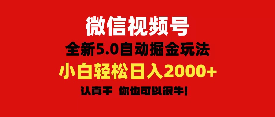 （11332期）微信视频号变现，5.0全新自动掘金玩法，日入利润2000+有手就行-他山创业网