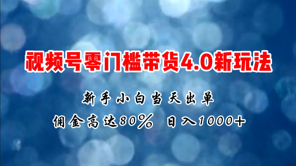 （11358期）微信视频号零门槛带货4.0新玩法，新手小白当天见收益，日入1000+-他山创业网