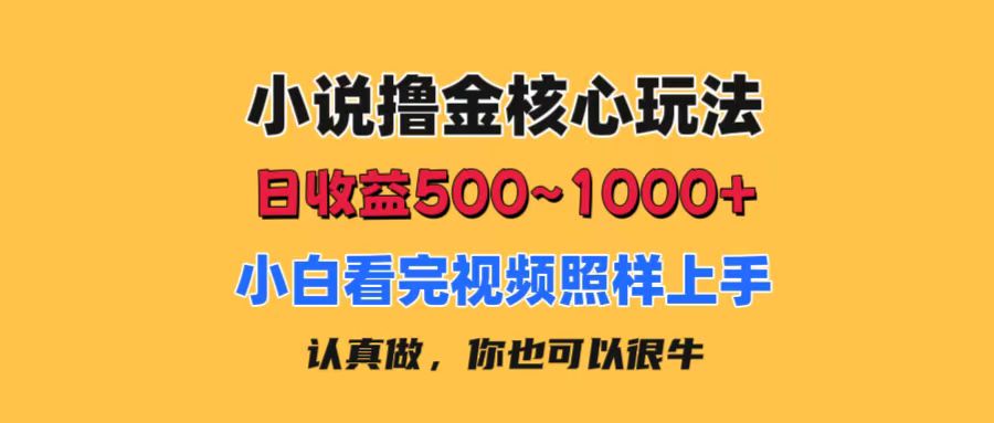 （11461期）小说撸金核心玩法，日收益500-1000+，小白看完照样上手，0成本有手就行-他山创业网