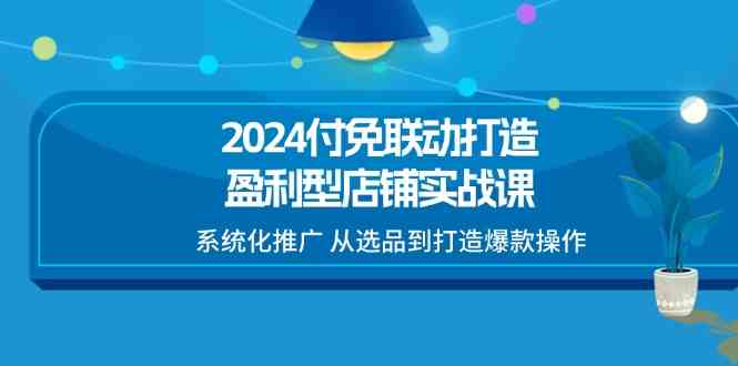 2024付免联动打造盈利型店铺实战课，系统化推广 从选品到打造爆款操作-他山创业网