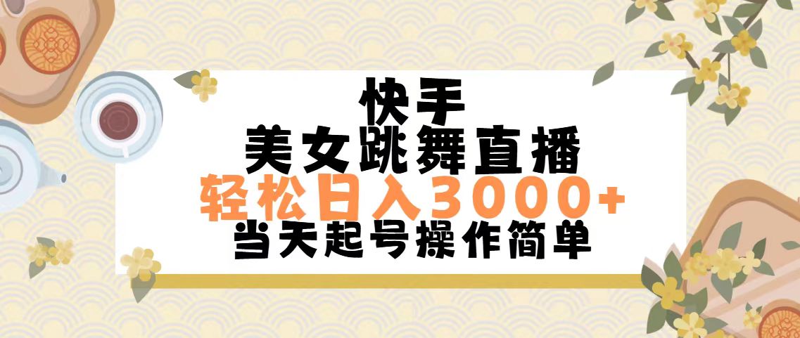 （11565期）快手美女跳舞直播，轻松日入3000+简单无脑-他山创业网