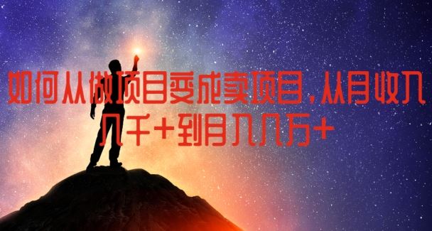 如何从做项目变成卖项目，从月收入几千到月入几万【揭秘】-他山创业网