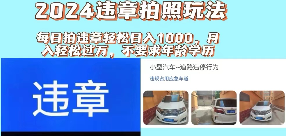 （11743期）2024违章拍照新玩法，推广躺赚+拍照赚钱双模式，日入1000+-他山创业网