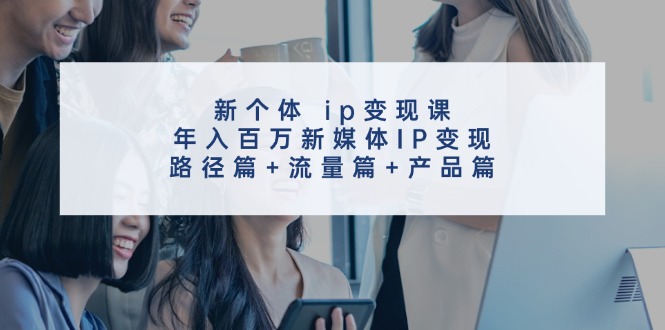 新个体ip变现课，年入百万新媒体IP变现，路径篇+流量篇+产品篇-他山创业网