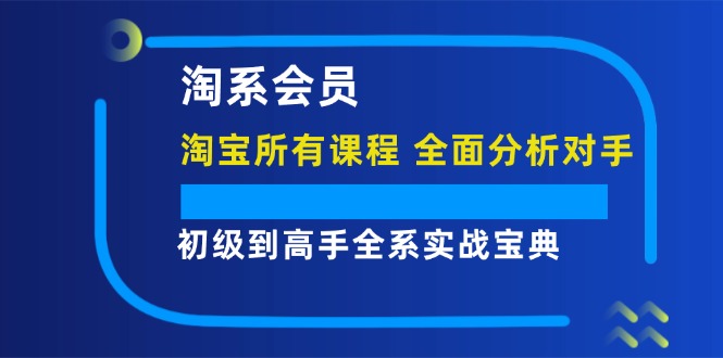 （12055期）淘系会员【淘宝所有课程，全面分析对手】，初级到高手全系实战宝典-他山创业网