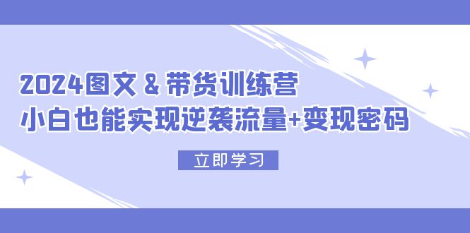 （12137期）2024 图文+带货训练营，小白也能实现逆袭流量+变现密码-他山创业网
