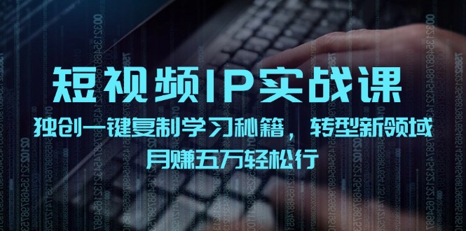 （12193期）短视频 IP实战课，独创一键复制学习秘籍，转战新领域，月赚五万轻松行-他山创业网