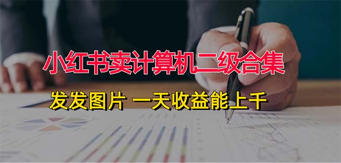 （12228期）小红书卖计算机二级合集，发发图片 一天收益能上千-他山创业网