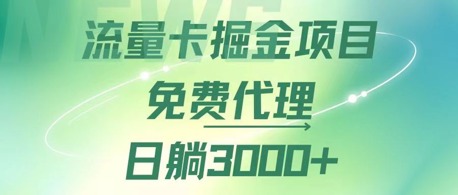 （12321期）流量卡掘金代理，日躺赚3000+，变现暴力，多种推广途径-他山创业网