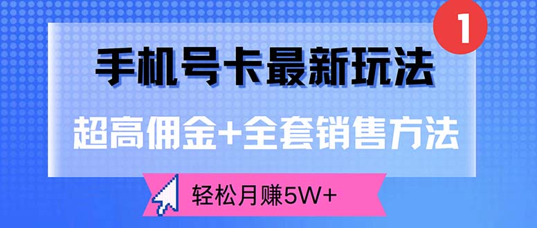 （12375期）手机号卡最新玩法，超高佣金+全套销售方法，轻松月赚5W+-他山创业网