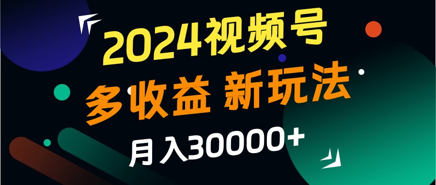 2024视频号多收益的新玩法，月入3w+，新手小白都能简单上手！-他山创业网