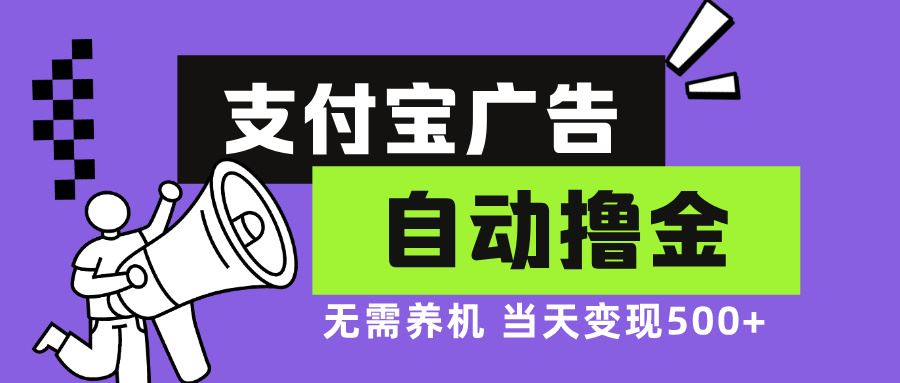 （13101期）支付宝广告全自动撸金，无需养机，当天落地500+-他山创业网