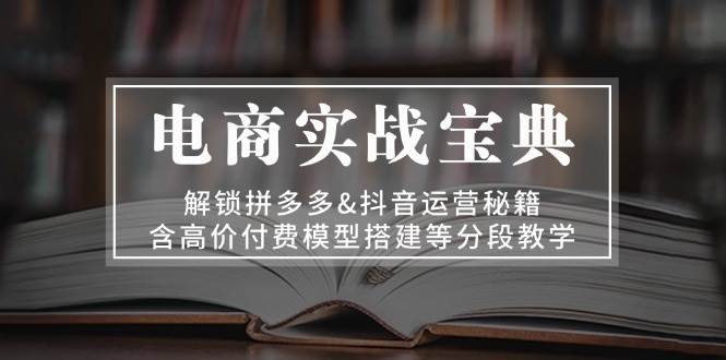 （13195期）电商实战宝典 解锁拼多多&抖音运营秘籍 含高价付费模型搭建等分段教学-他山创业网
