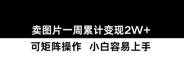 小红书【卖图片】一周累计变现2W+小白易上手-他山创业网