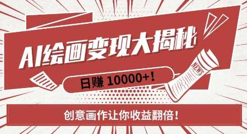 AI梦境绘画致富秘籍，复制粘贴，新手也能快速掌握，创意画作让你收益翻倍-他山创业网