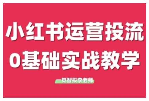 小红书运营投流，小红书广告投放从0到1的实战课，学完即可开始投放-他山创业网